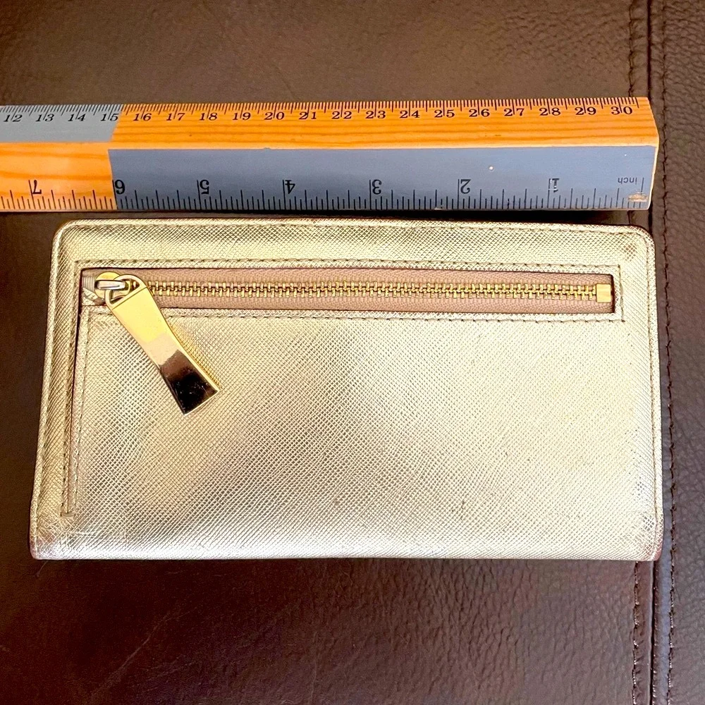 Kate Spade Genuine Leather Gold Wallet